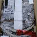 COLAMY Wooden Dining Chairs Set of 2, Modern Fabric Upholstered Kitchen Chairs, Farmhouse Dining Room Chair with Foot Pegs, Camel