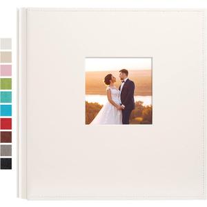 potricher Photo Album 4x6 1000 Photos Leather Cover Large Capacity Picture Albums with 1000 Horizontal and Vertical Pockets for Family Wedding Anniversary and Baby (White)