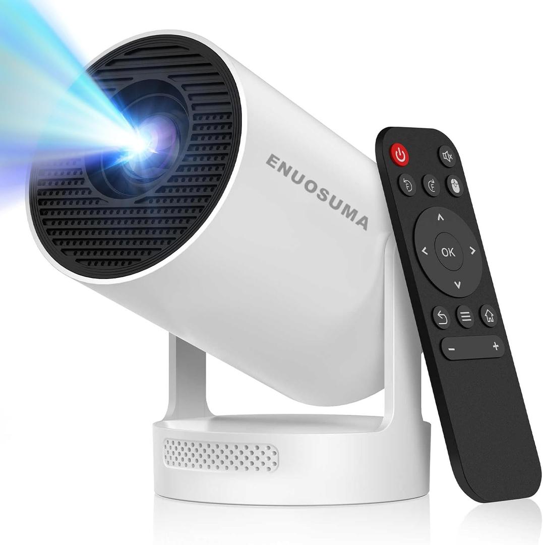 Electric FocusMini Projector, Projector 4K 1080P Support, Video Projector with Wifi and Bluetooth, Upgrade Smart Proyector, 5w Speaker, Auto Keystone Correction 35"-130" Screen HY300 Plus