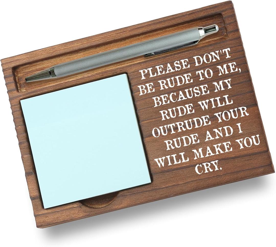 Funny Coworker Gift Sticky Note Holder, Sarcastic Office Desk Organizer, Appreciation Thank You Gift for Coworker Friend Boss, Funny Desk Accessory PB065