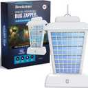 Brookstone Lantern Bug Zapper - Cordless & Rechargeable, 800V Stainless Steel Grid, 4 UV LEDs, Indoor/Outdoor Insect Killer, Safe for Children & Pets