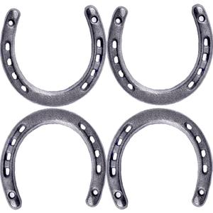 GGTYHAO 12PCS Cast Iron Horseshoefor Good Lucky, Durable Cast Iron Medium Horseshoe 5 Holes On Each Side for Wall Hung