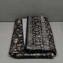 DCX Machine Washable Black Area Rug 4x6, Non Slip Stain Resistant Vintage Floral Rug for Living Room Bedroom Dining Room, Soft Low Pile Large Carpet