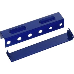 Wall Control Screwdriver Holder Bracket Slotted Metal Pegboard Accessory Slotted Tool Board - Blue (8in x 2in x 2in)