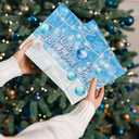 Winter Wonderland Napkins Blue Snowflake Winter Party Decorations Winter Wonderland Christmas Lights Snow Disposable Paper Napkins for Winter Wonderland Baby Shower Birthday Party Supplies