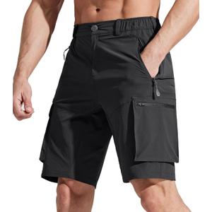 Libin Men's Shorts Cargo Shorts for Men Golf Work Hiking Casual Fishing Travel Shorts (Blue, XXXL)