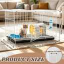Rabbit Cage, Small Animal Cage Indoor, Hamster Cage with Water Bottle, Food Bowl, Washable Small Nest, Guinea Pig Cage for Bunny, Kitten, Rabbit Ferret, Chinchilla, Hedgehog, Squirrel, Rat(White)