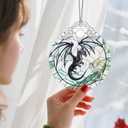 Christmas Ornament, Stained Glass Ornament, Christmas Ornaments for Tree, Hanging Ornaments for Home Decor & Xmas Decorations Holiday Decor, Gift Ideas, Perfect Holiday & Xmas Gifts - Fantasy Dragon