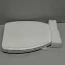 Elongated(Oval) Toilet Seat, Quick-Attach Hardware Metal Hinges, Heavy Duty, Slow Soft and Quiet Close, Durable and Sturdy, Easy to clean, Fits Elongated(Oblong) Toilets, White(18.5)