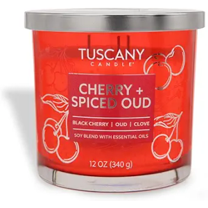 Cherry + Spiced Oud: Black Cherry Scented Jar Candle (12 oz) — Painters' Palette Collection