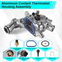 WMPHE Upgraded Aluminium Engine Coolant Thermostat Housing Compatible with Mini Cooper 2007-2013, Cooper Countryman 2011-2013 - DOHC 4Cyl 1.6L, Replacement for 11537534521, 11538699290, 902-812