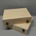 HIPNOOK 2 Pack Unfinished Wooden Box with Lid – 12"x9"x3.1" Decorative Storage Keepsake Memory Boxes Natural Pine Wooden Boxes for Crafts, DIY, Painting, Wood Burning,Wood Gift Box Ideal Gift & Home