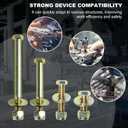 5/8" x 2" Hex Head Bolt by Color Galvanization with Nylon Lock nut and Large Size Washer Assortment Kit,Alloy Steel,Grade 5.(6pcs Pack). by Metalsuberg