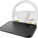 SAIJI Car Steering Wheel Desk with Retractable Slot, Car Food Tray with Anti-Scratch Silicone Steering Wheel Slot, Car Table Tray for Eating with Cup Holder, Multifunctional Travel Car Accessories