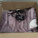 Electric Heated Blanket Queen Size - 84"x90", Soft Flannel Heating Blanket, 10 Heating Levels, 1-12 H Auto Shut Off, Dual Controllers, Breathable Warm and Washable for Bed, Purple