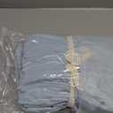 PURE ERA Jersey Knit Cotton Fitted Bottom Sheet ONLY (No Flat Sheet or Shams) Deep Pocket Up to 15" to 20" Ultra Soft Comfy Breathable Light Blue Queen