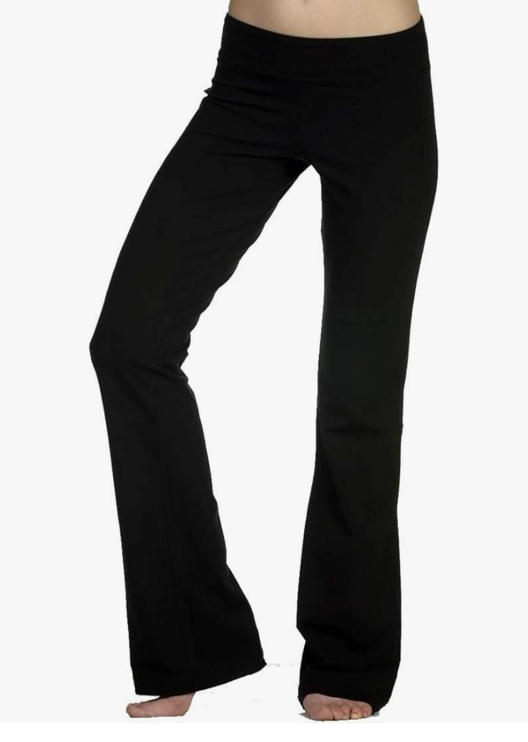 Women's Slimming Foldover Bootleg Flare Yoga Pants ,Size S