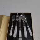 20-piece 18/10 Stainless Steel Vintage Flatware set With White Handle,Sliverware set Service for 4,Dishwasher safe (20, Pearl White)