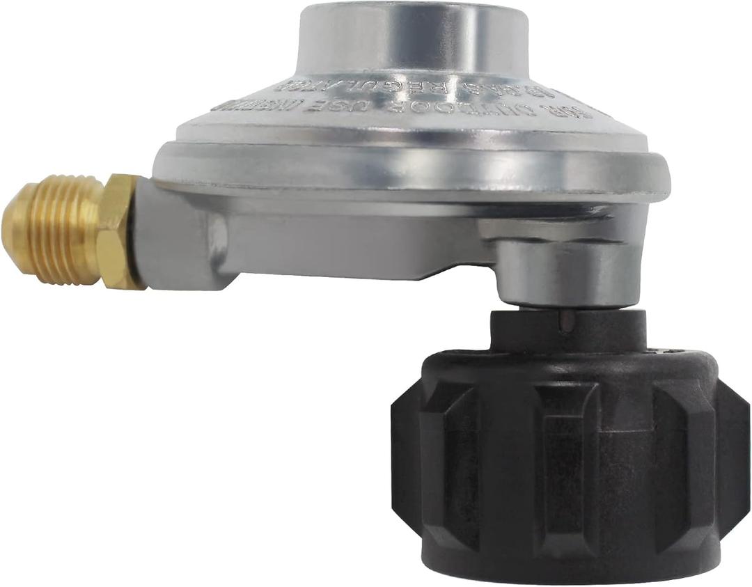 MENSI Low Pressure Regulator with QCC Type 1 for 5-40lbs Tank Cylinder, Hose Assembly 5 Feet (3/8" Male Flare Low Pressure Regulator)