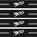 4pcs/Set for Chrysler Door Sill Protector 300/C/ 300S 2005-2023 Door Sill Protector, Carbon Fiber Vinyl Door Sill Trim Scuff Plate (White)