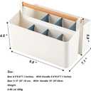 2 Pack Art Caddy Organizer Portable,Marker Box, Large Pen Holder for Desk, Art Supply Storage Bin with Adjustable Dividers for Colored Pencils,Markers,Craft Organizers (Blue Divider)