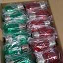 Red Green Light Bulbs for Christmas Decoration, 1Watt Waterproof Shatterproof Replacement Bulbs for Indoor Outdoor String Lights, E26 Screw Base,24Pack