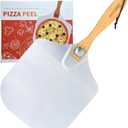Pizza Peel 12 inch, Aluminum Pizza Paddle 12 x 14 inch with Foldable Wood Handle, Pizza Turning Peel, Pizza Spatula For Oven, Bread, Pastry, Dough, Cake, Pizza Spatula Paddle, Metal Pizza Peel