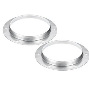 PATIKIL 6" Duct Connector Flange, 2 Pack Straight Pipe Exhaust Flange Stainless Steel Duct Mounting Plate for Heating Cooling Ventilation HVAC System