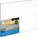 Ampersand Art Supply Gesso Wood Painting Panel: Museum Series Gessobord, 11" x 14", 1/8" Flat Profile