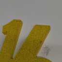 Blue Half Number Sign Glitter 1/2 Baby Birthday Party Decor for Kids Half Years Old Wood Centerpieces for Tables 6 Month Photo Prop Birthday Party Supplies for Boys Wooden Table Sign (Small 4)