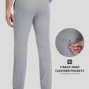 BLUE CHILL Mens Golf Pants Quick Dry with Pockets Light Grey 36W30L (Gray)