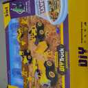 YIDESTARS Play Construction Sand Kit,2.2lbs Magic Sand W/4 Large Take Apart Construction Trucks,1 Sandbox,8 Worker Figures and Road Signs,8 Molds,Toys for 2-8 Years Old Boys Girls