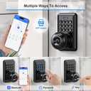 Wi-Fi Smart Keyless Entry Door Lock with Knob, Keypad Door Lock with Handle, Smart Locks for Front Door, Door Knob with Code, No Hub Required, APP Remote Control