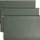Smead Hanging File Folder with Tab, 1/3-Cut Adjustable Tab, Legal Size, Standard Green, 25 per Box