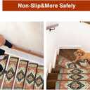 OJIA Non-Slip Carpet Stair Treads for Wooden Steps Set of 15, 30''X8'' Indoor Runner Resistant Rugs Rubber Safety Mats for Dogs, Kids & Elders, Stairway Grip