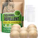 AUDQQM Squirrel Repellent, Chipmunk Repellent for Garden, Outdoor Squirrel Deterrent, Keep Squirrel & Chipmunk Away, Squirrels Repellant, Easy to Place for Yard, Attic & Bird Feeders- 8 Count