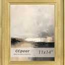 11x14 Picture Frame Gold,Simple Photo Frame 2.5inch Wide Lines