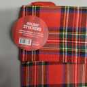 Checked Christmas stocking for Gifts, Red