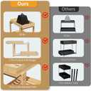 Bamboo Wood Under Sink Organizer 2 Pack, Pull Out Cabinet Organizer 2 Tier Under Sink Organizers and Storage with Sliding Drawer Sturdy Easy Assembly for Kitchen Bathroom Undersink, Natural