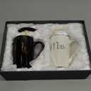 Mr and Mrs Coffee Mugs Set Wedding Gifts for Couples 2026, Engagement Gift for Newlyweds, Bridal Shower and Bachelorette Gifts for Bride,Newly-Married Anniversary for Him and Her
