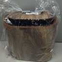 Bathroom Trashcans with Lids, Plastic Marble Wood Pattern Can Small Garbage Bin with Lid for Bathroom Narrow Wastebasket Modern Waste Basket for Home Indoor Hotel (Plastic Wood Pattern)