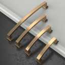 Asidrama 10 Pack 6.3 Inch(160mm) Hole Centers Kitchen Cabinet Handles, Champagne Bronze Cabinet Pulls Kitchen Cabinet Hardware for Cupboard Drawer Pulls