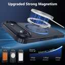 for iPhone Air Case [Compatible with MagSafe] [2X Screen Protectors] [Military Grade Drop Tested] Heavy Duty Magnetic Phone Case for iPhone Air 6.5",Black