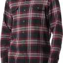 Amazon Essentials Men's Regular-Fit Long-Sleeve Two-Pocket Flannel Shirt (XX-Large, Black Burgundy Plaid)