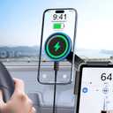 Tesla Car Mount Charger, [Heat Restriction] [LED RGB HandsFree] Wireless Car Phone Holder Charger, Magnetic Phone Holders for Your Car for Tesla Model Y/3/S/X Screen for 17/16/15/14/13/12 Series