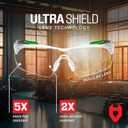 NoCry Clear Safety Glasses for Men and Women with Anti-Fog and Scratch Resistant Wrap Around Lenses, Adjustable Temples and Nose Pads ANSI Z87 Certified Protective Eyewear with 100% UV Shielding