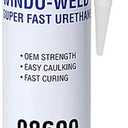 3M 08609 Window-Weld Super Fast Urethane Windshield Adhesive, High-Strength Fast-Curing One-Part Auto Glass Sealant, 10.5 fl oz (310 mL) Cartridge, Black