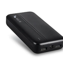 Emerge Helix TurboVolt+ 16,000mAh Power Bank with Dual USB A Ports and One USB-C, Black