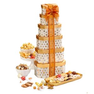 Broadway Basketeers Gourmet Food Gift Basket Snack Gifts for Women, Men, Families, Delivery for, Appreciation, Thank You, Birthday, Corporate, Congratulations (Tower)