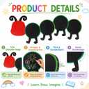 5 Pcs Caterpillar Outdoor Chalkboard 64 x 17 Inch Blackboard for Classroom